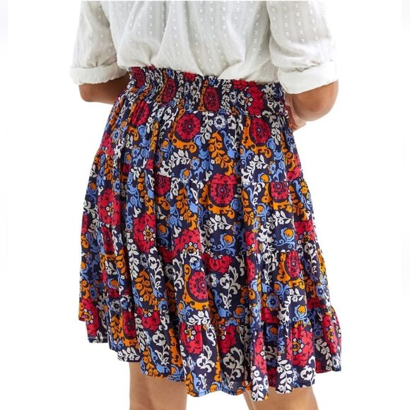 Anthropologie Maeve Floral Tiered Mini Skirt Size XS - Picture 1 of 12